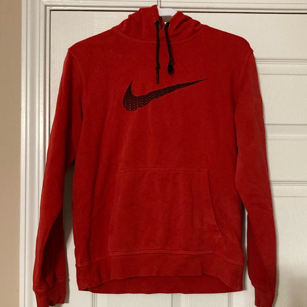 Nike Red Sweatshirt Hoodie Athletic Style